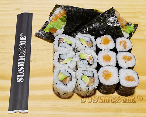 #1124- Temaki + urumaki + shakemaki (14 peças)